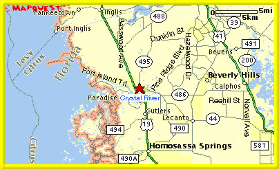 Map of Crystal River, Florida
